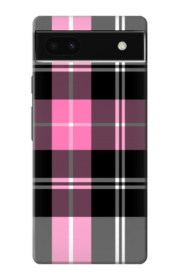 W3091 Pink Plaid Pattern Case Cover Custodia e Flip Case per Google Pixel 6a
