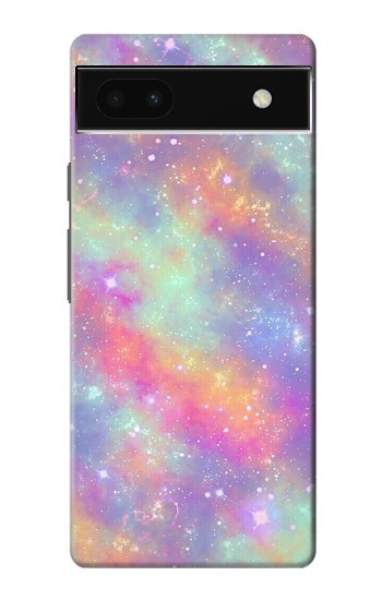 W3706 Pastel Rainbow Galaxy Pink Sky Case Cover Custodia e Flip Case per Google Pixel 6a