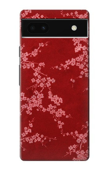 W3817 Red Floral Cherry blossom Pattern Case Cover Custodia e Flip Case per Google Pixel 6a