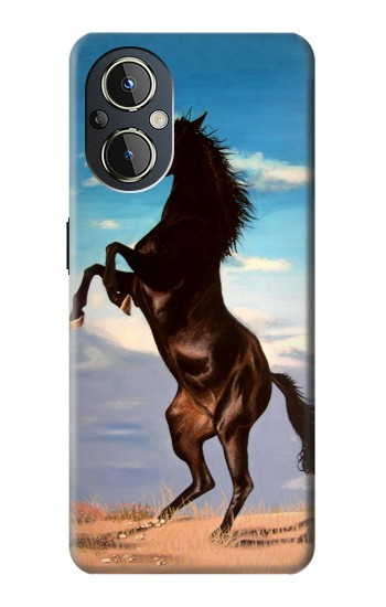 W0934 Wild Black Horse Case Cover Custodia e Flip Case per OnePlus Nord N20 5G W0934 Wild Black Horse Case Cover Custodia e Flip Case per OnePlus Nord N20 5G