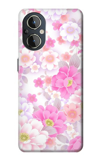 W3036 Pink Sweet Flower Flora Case Cover Custodia e Flip Case per OnePlus Nord N20 5G