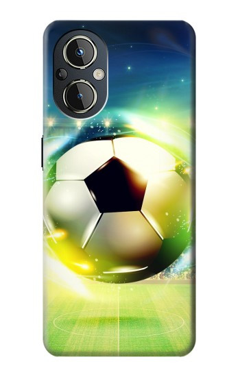 W3844 Glowing Football Soccer Ball Case Cover Custodia e Flip Case per OnePlus Nord N20 5G