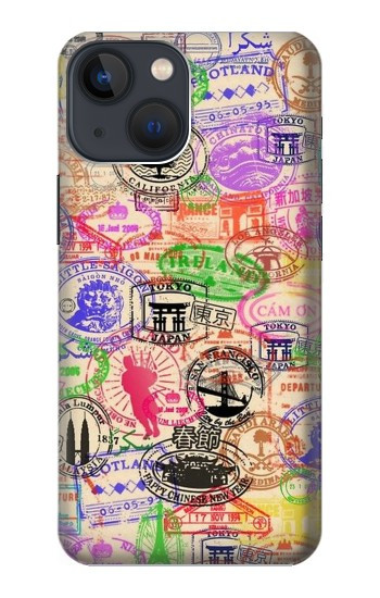 W3904 Travel Stamps Case Cover Custodia e Flip Case per iPhone 13