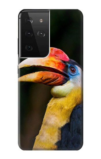 W3876 Colorful Hornbill Case Cover Custodia e Flip Case per Samsung Galaxy S21 Ultra 5G