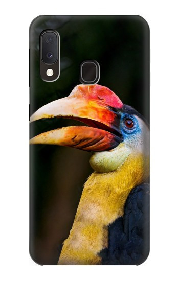W3876 Colorful Hornbill Case Cover Custodia e Flip Case per Samsung Galaxy A20e