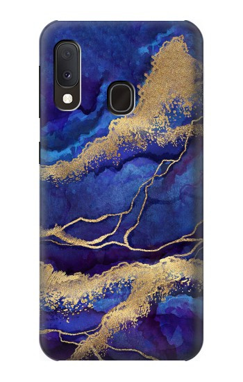 W3906 Navy Blue Purple Marble Case Cover Custodia e Flip Case per Samsung Galaxy A20e