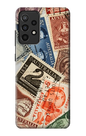 W3900 Stamps Case Cover Custodia e Flip Case per Samsung Galaxy A52, Galaxy A52 5G