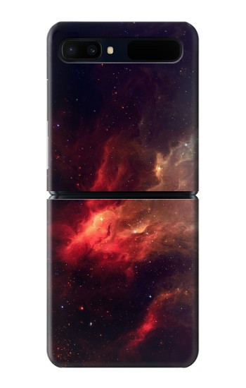 W3897 Red Nebula Space Case Cover Custodia e Flip Case per Samsung Galaxy Z Flip 5G