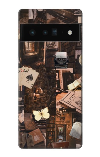 W3877 Dark Academia Case Cover Custodia e Flip Case per Google Pixel 6 Pro