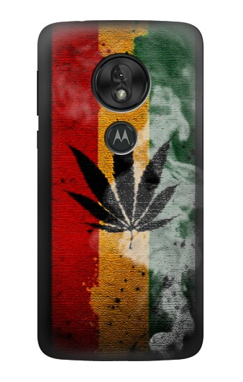 W3890 Reggae Rasta Flag Smoke Case Cover Custodia e Flip Case per Motorola Moto G7 Power