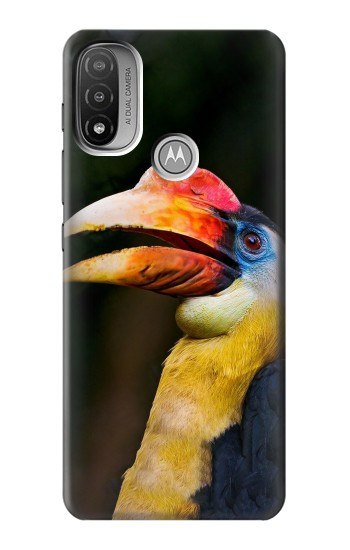W3876 Colorful Hornbill Case Cover Custodia e Flip Case per Motorola Moto E20,E30,E40