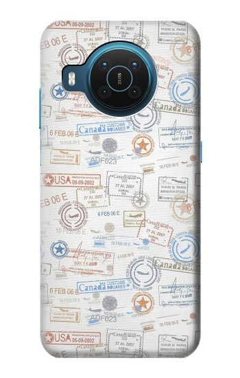W3903 Travel Stamps Case Cover Custodia e Flip Case per Nokia X20