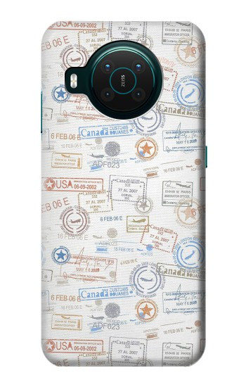 W3903 Travel Stamps Case Cover Custodia e Flip Case per Nokia X10