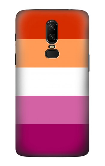 W3887 Lesbian Pride Flag Case Cover Custodia e Flip Case per OnePlus 6