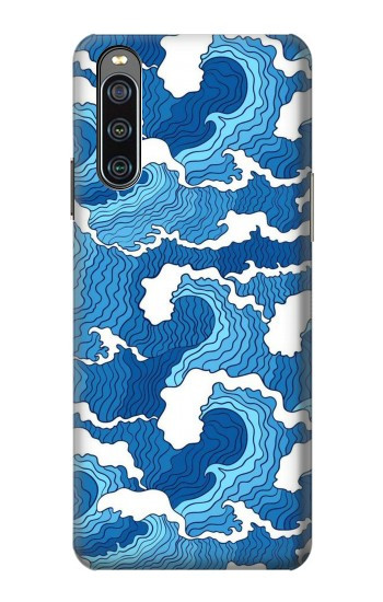W3901 Aesthetic Storm Ocean Waves Case Cover Custodia e Flip Case per Sony Xperia 10 IV