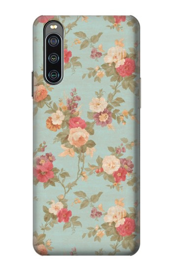 W3910 Vintage Rose Case Cover Custodia e Flip Case per Sony Xperia 10 IV