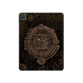 W3902 Steampunk Clock Gear Tablet Case Cover Custodia per iPad Pro 11 (2021,2020,2018, 3rd, 2nd, 1st)