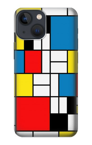 W3814 Piet Mondrian Line Art Composition Case Cover Custodia e Flip Case per iPhone 14