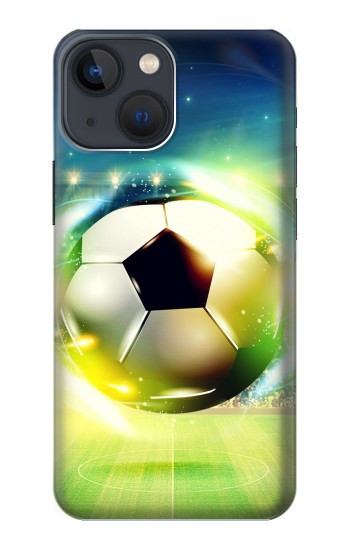 W3844 Glowing Football Soccer Ball Case Cover Custodia e Flip Case per iPhone 14