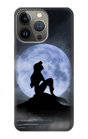 W2668 Mermaid Silhouette Moon Night Case Cover Custodia e Flip Case per iPhone 14 Pro