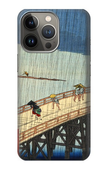 W3347 Utagawa Hiroshige Sudden shower Case Cover Custodia e Flip Case per iPhone 14 Pro