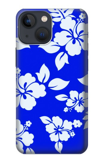 W2244 Hawaiian Hibiscus Blue Pattern Case Cover Custodia e Flip Case per iPhone 14 Plus