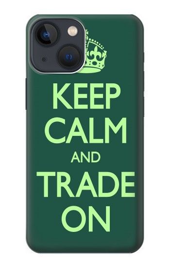 W3862 Keep Calm and Trade On Case Cover Custodia e Flip Case per iPhone 14 Plus