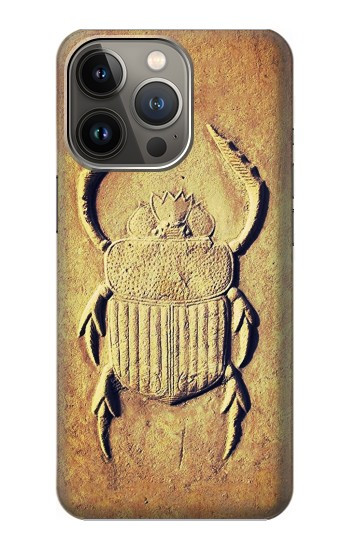 W2401 Egyptian Scarab Beetle Graphic Printed Case Cover Custodia e Flip Case per iPhone 14 Pro Max