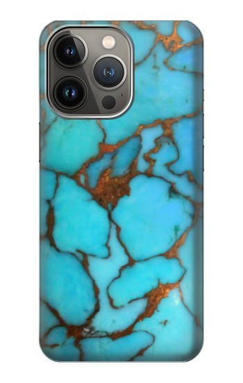 W2685 Aqua Turquoise Gemstone Graphic Printed Case Cover Custodia e Flip Case per iPhone 14 Pro Max