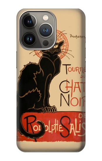 W2739 Chat Noir Black Cat Vintage Case Cover Custodia e Flip Case per iPhone 14 Pro Max