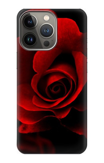 W2898 Red Rose Case Cover Custodia e Flip Case per iPhone 14 Pro Max