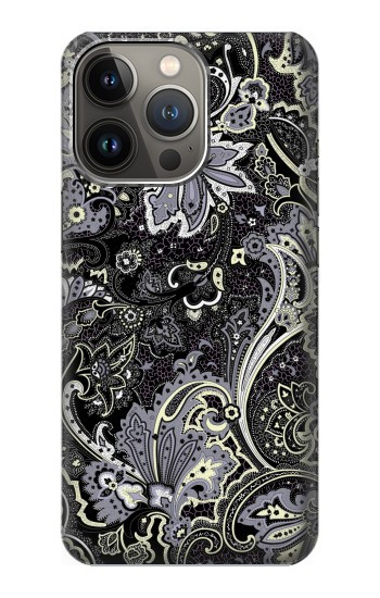 W3251 Batik Flower Pattern Case Cover Custodia e Flip Case per iPhone 14 Pro Max
