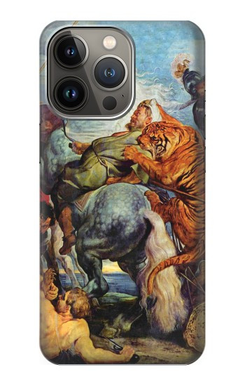 W3331 Peter Paul Rubens Tiger und Lowenjagd Case Cover Custodia e Flip Case per iPhone 14 Pro Max