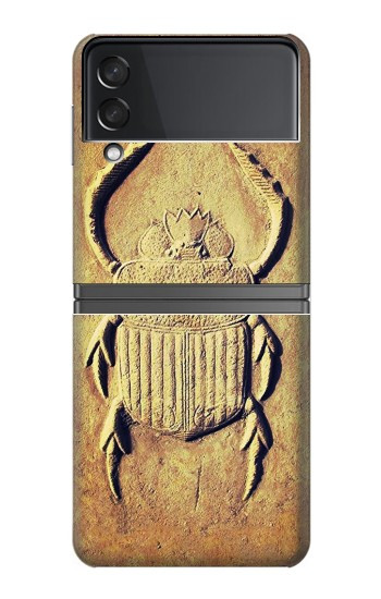 W2401 Egyptian Scarab Beetle Graphic Printed Case Cover Custodia e Flip Case per Samsung Galaxy Z Flip 4
