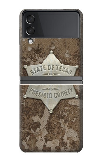 W2868 Texas Presidio County Sheriff Badge Case Cover Custodia e Flip Case per Samsung Galaxy Z Flip 4