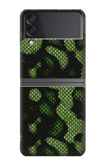 W2877 Green Snake Skin Graphic Printed Case Cover Custodia e Flip Case per Samsung Galaxy Z Flip 4
