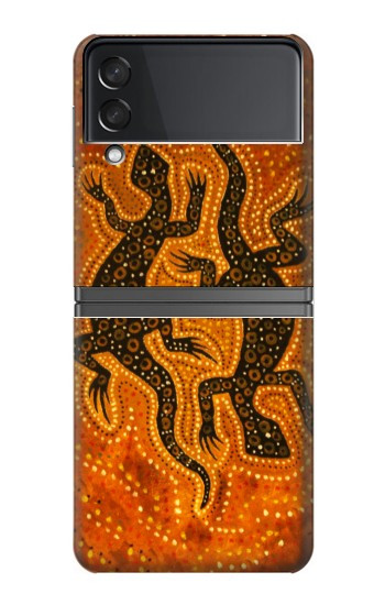 W2901 Lizard Aboriginal Art Case Cover Custodia e Flip Case per Samsung Galaxy Z Flip 4