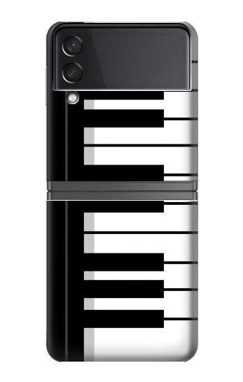W3078 Black and White Piano Keyboard Case Cover Custodia e Flip Case per Samsung Galaxy Z Flip 4