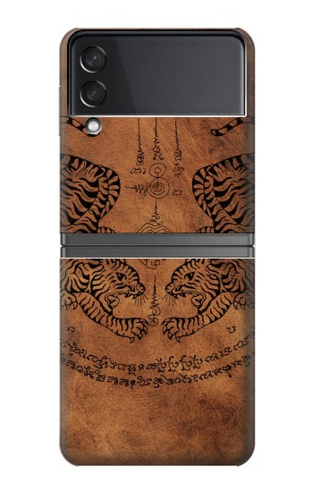 W3209 Sak Yant Twin Tiger Case Cover Custodia e Flip Case per Samsung Galaxy Z Flip 4