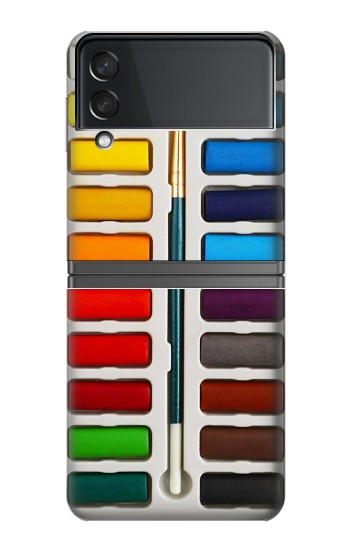 W3243 Watercolor Paint Set Case Cover Custodia e Flip Case per Samsung Galaxy Z Flip 4