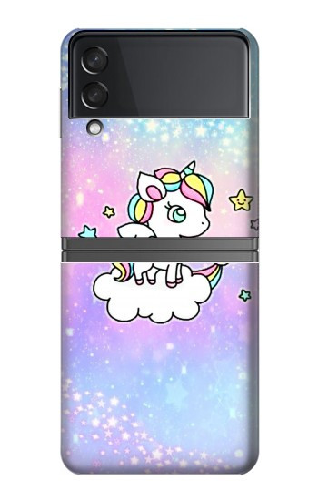 W3256 Cute Unicorn Cartoon Case Cover Custodia e Flip Case per Samsung Galaxy Z Flip 4