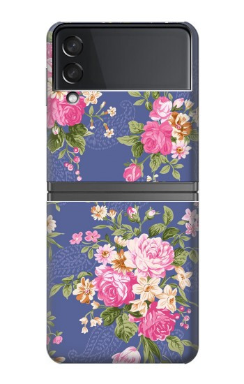 W3265 Vintage Flower Pattern Case Cover Custodia e Flip Case per Samsung Galaxy Z Flip 4