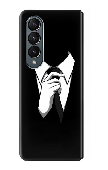 W1591 Anonymous Man in Black Suit Case Cover Custodia e Flip Case per Samsung Galaxy Z Fold 4