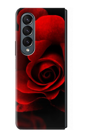 W2898 Red Rose Case Cover Custodia e Flip Case per Samsung Galaxy Z Fold 4