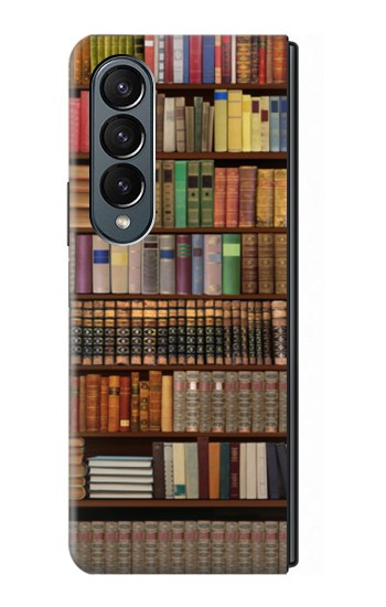 W3154 Bookshelf Case Cover Custodia e Flip Case per Samsung Galaxy Z Fold 4