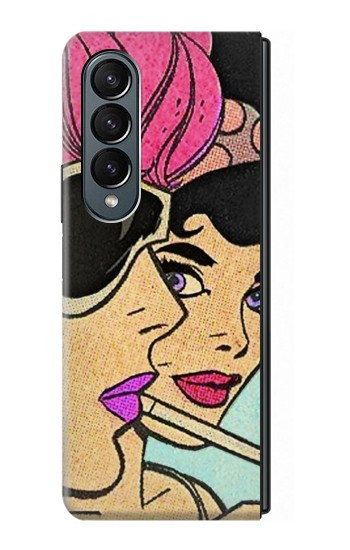 W3171 Girls Pop Art Case Cover Custodia e Flip Case per Samsung Galaxy Z Fold 4
