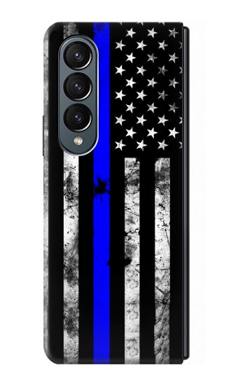 W3244 Thin Blue Line USA Case Cover Custodia e Flip Case per Samsung Galaxy Z Fold 4