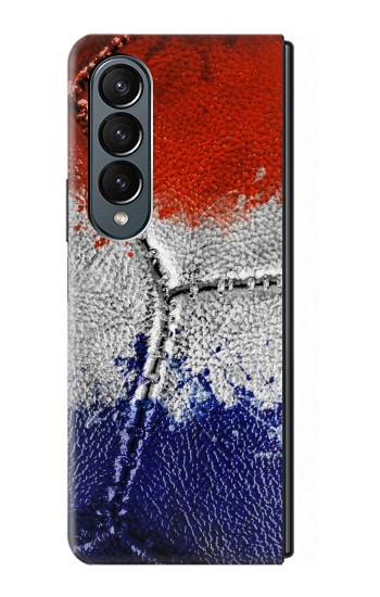 W3304 France Flag Vintage Football Graphic Case Cover Custodia e Flip Case per Samsung Galaxy Z Fold 4