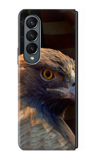 W3376 Eagle American Flag Case Cover Custodia e Flip Case per Samsung Galaxy Z Fold 4