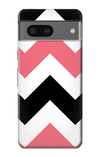 W1849 Pink Black Chevron Zigzag Case Cover Custodia e Flip Case per Google Pixel 7